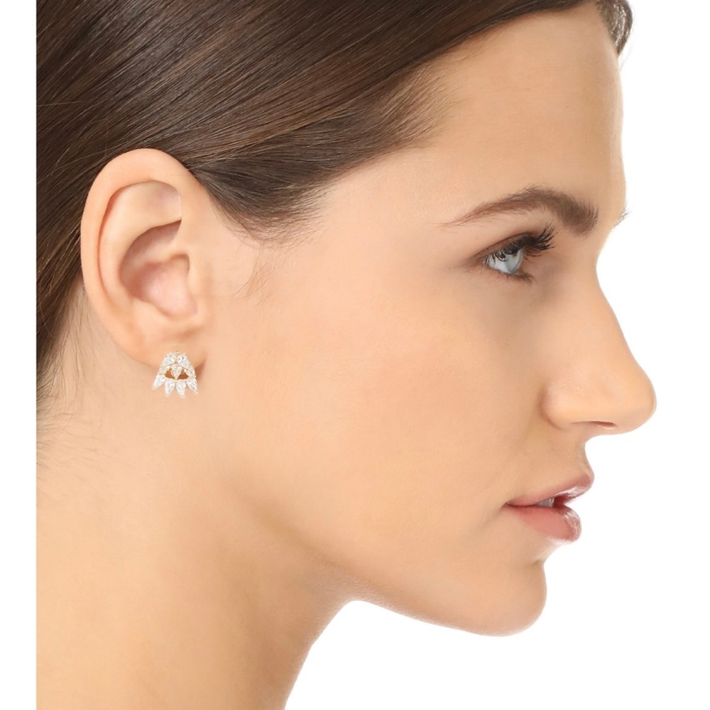 Shopbop Theia Jewelry Cluster of Teardrops Pierced Earrings - Picture 2 of 4